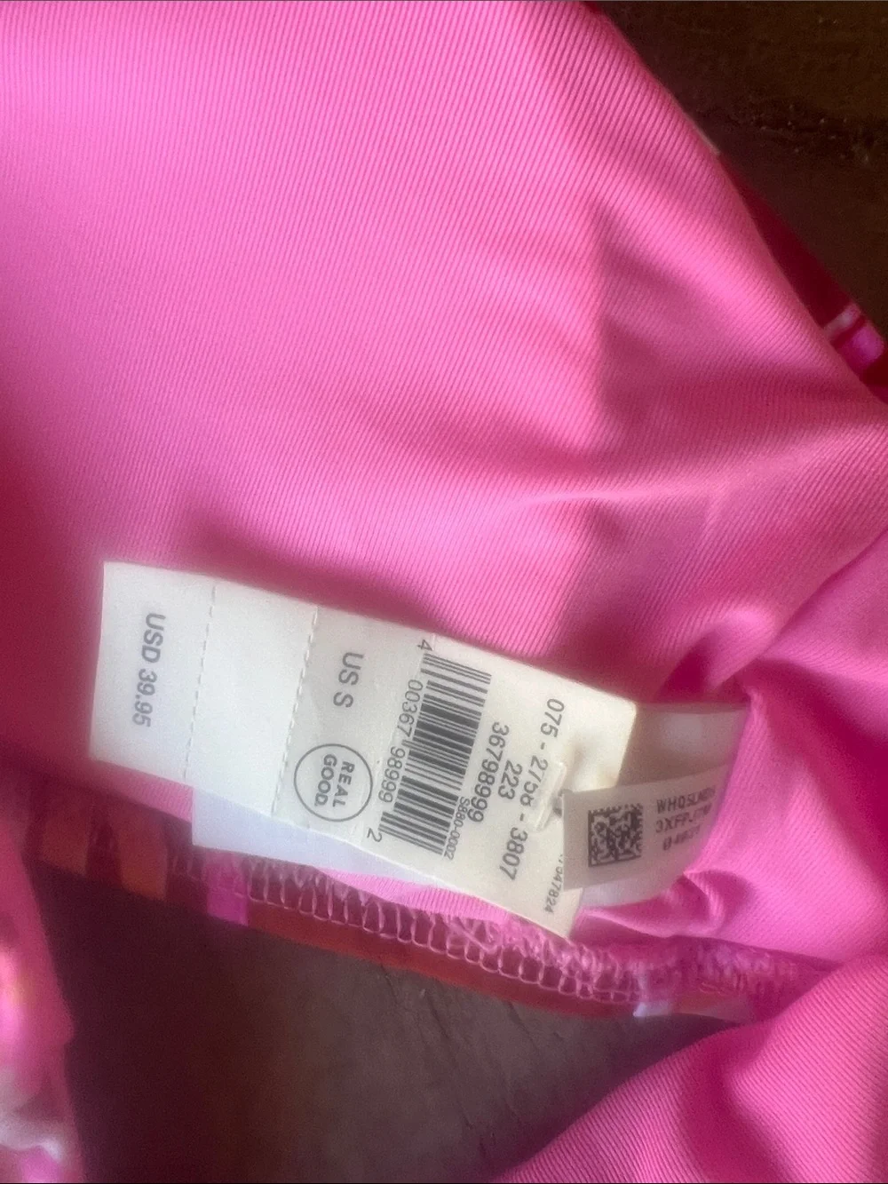 Floral Pink & Rust Halter Top Small B11